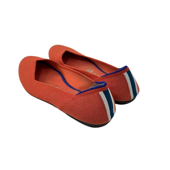 Rothys Womens Orange Loafer Flats Size 7.5 Sustainable Knit Material Lightweight - Picture 4 of 16